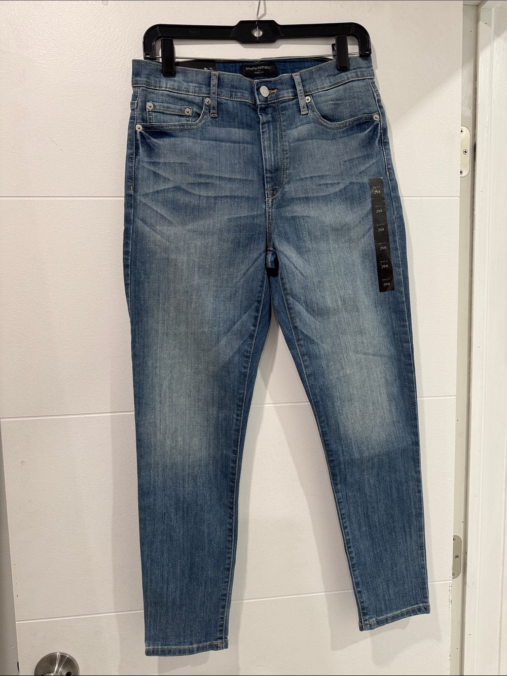 Banana Republic Skinny Fit Jeans Womens 29/8 Blue New Mid Rise Stretch‎ Denim